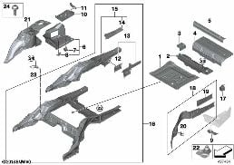 FLOOR PANEL TRUNK/WHEEL HOUSING REAR