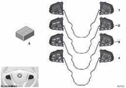 SWITCH, STEERING WHEEL 'SPORT' diagram for BMW 3 Series G20 Sedan LCI 320d