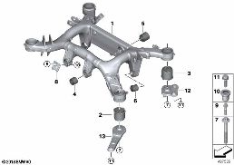 Support de l'essieu arriere diagram for BMW Rolls-Royce Cullinan RR31 Cullinan