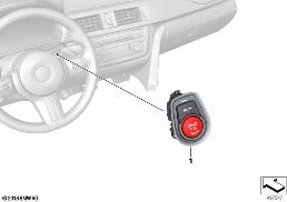 RETROFIT START/STOP SWITCH, RED diagram for BMW 4 Series F33 425d