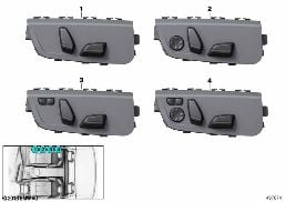 SEAT ADJUSTMENT SWITCH, FR. PASSENGER diagram for BMW Z4 G29 30i