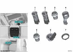 CIGARETTE LIGHTER / SOCKETS diagram for BMW 3 Series G20 Sedan LCI 320d