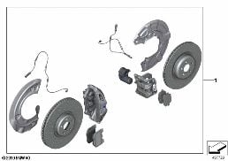 Satz M Performance Bremse vorn/hinten diagram for BMW X6 G06 LCI M60iX