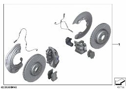 SET OF M PERFORMANCE BRAKES FRONT/REAR diagram for BMW 3 Series G20 Sedan 320i