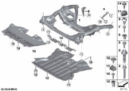 FRONT AXLE SUPPORT diagram for BMW 7 Series G11 LCI 730d