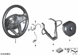 LEATHER STEERING WHEEL diagram for BMW 3 Series G20 Sedan 320d