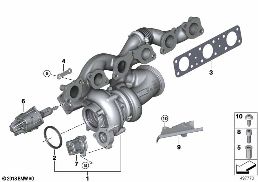 Turbocompressore diagram for BMW Rolls-Royce Phantom RR11 Phantom