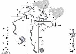 Sistema de refrigeração-turbocompressor diagram for BMW X7 G07 M50iX