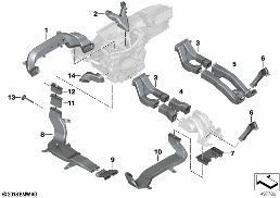 Воздуховод diagram for BMW X5 G05 30iX