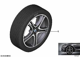 BMW lité kolo dvojitý paprs. 361 ‒ 18'' diagram for BMW 1 Series F40 120i