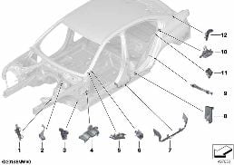 CAVITY SEALINGS diagram for BMW 3 Series G20 Sedan 330d