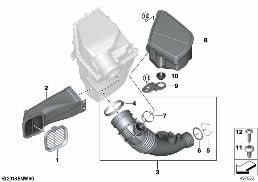 AIR DUCT diagram for BMW X3 G01 LCI 20i