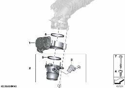 THROTTLE HOUSING ASSY diagram for BMW X3 G01 LCI 20i