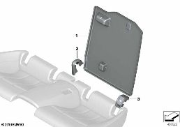SEAT, REAR, SEAT TRIM COVERS diagram for BMW 8 Series F91 M8 Convertible M8