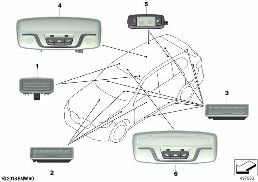 INTERIOR LIGHTS diagram for BMW X7 G07 LCI 40dX