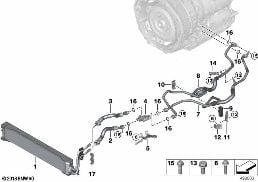 Scamb. calore/Tub. radiat.olio cambio diagram for BMW Rolls-Royce Phantom RR11 Phantom