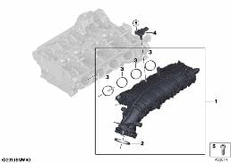 Impianto d'aspirazione diagram for BMW 5 Series G30 LCI 520i