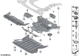FRONT SUBFRAME, AWD, SKID PLATE