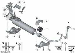 Пер.стабилизатор/Dynamic Drive полнопр. diagram for BMW 7 Series G11 LCI 730dX