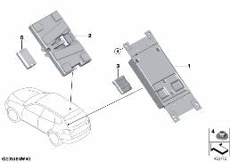 Telematic Communication Box diagram for BMW X6 F16 35iX