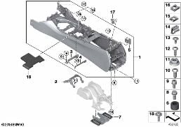 MOUNT, CENTER CONSOLE diagram for BMW 7 Series G12 750LdX