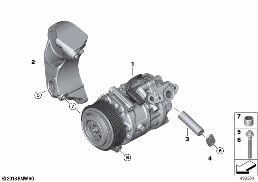 RP A/C COMPRESSOR diagram for BMW X7 G07 LCI M60iX