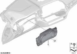 I-CLUSTER MID WITH HUD diagram for BMW 3 Series G20 Sedan 330iX