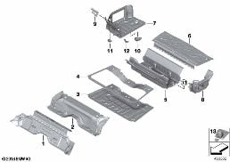 MOUNTING PARTS FOR TRUNK FLOOR PANEL diagram for BMW 3 Series G20 Sedan 330d