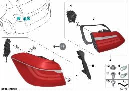 REAR LIGHT diagram for BMW 2 Series F46 Gran Tourer 220i