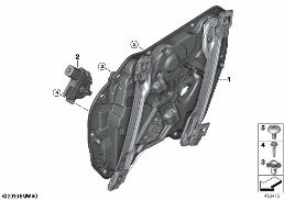 DOOR WINDOW LIFTING MECHANISM FRONT