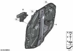 DOOR WINDOW LIFTING MECHANISM REAR