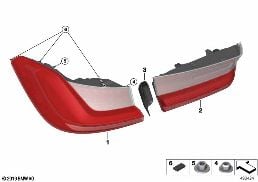 REAR LIGHT diagram for BMW 3 Series G21 Touring LCI 330e