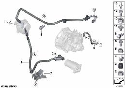 Startkabel/massakabel diagram for BMW X1L F49 LCI X1 25Li