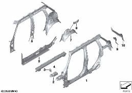 SINGLE COMPONENTS FOR BODY-SIDE FRAME