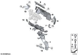 Výfukové turbodmychadlo, tepel.ochrana diagram for BMW MINI F56 LCI JCW