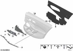 MOUNTING PARTS, DOOR TRIM, REAR diagram for BMW 3 Series G28 Sedan LCI 325LiX