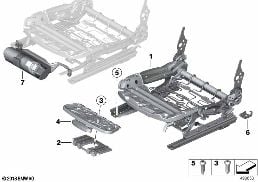 SEAT, FRONT, SEAT FRAME diagram for BMW 2 Series F23 LCI 218d