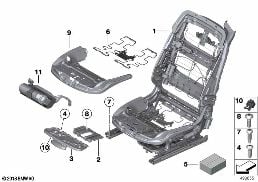 SEAT, FRONT, SEAT FRAME diagram for BMW 6 Series F12 640i