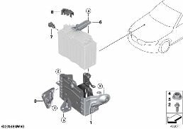 Sistema acumulador dual piezas adosadas diagram for BMW 7 Series G12 725Ld