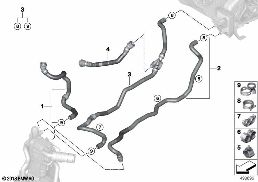 COOLANT HOSES FOR AUXILIARY HEATER