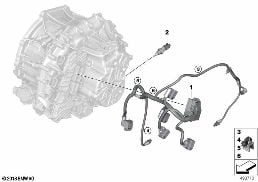 Kabelboom / temperatuursensor 7DCT300 diagram for BMW X1L F49 LCI X1 25Li