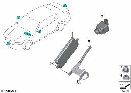 SURROUND VIEW CAMERA/PMA PLUS diagram for BMW 7 Series G12 LCI 745LeX