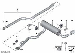 EXHAUST SYSTEM, REAR