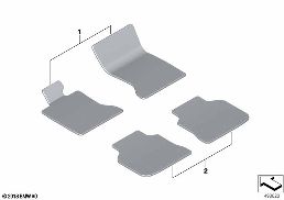 Set completo tappetini 4 stagioni diagram for BMW Rolls-Royce Phantom RR11 Phantom