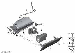 手套箱 diagram for BMW X5 G05 40iX