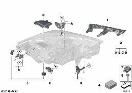 SINGLE PARTS, HEADLIGHT LED