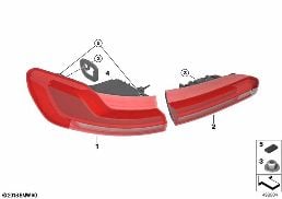 REAR LIGHT diagram for BMW X4 G02 30iX