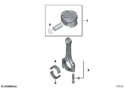 CRANKSHAFT CONNECT.ROD WITH PISTONS