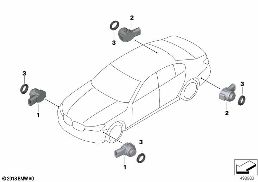 PARKING MANOEUVRE ASSISTANT (PMA) diagram for BMW 7 Series G12 LCI 745LeX