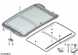 ELECTRIC PANORAMIC ROOF diagram for BMW X1 F48 20dX